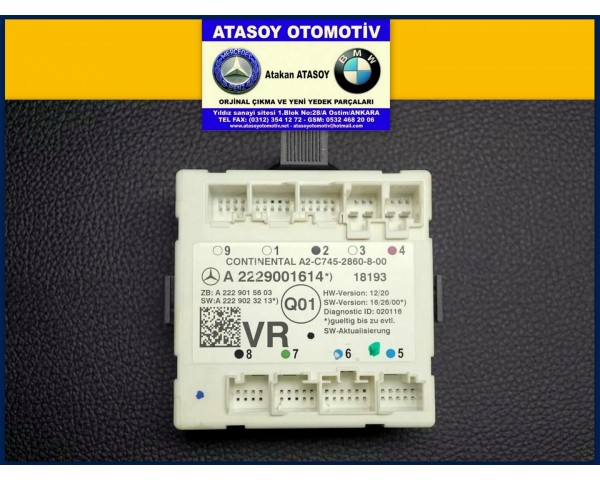 MERCEDES W222 VR KAPI BEYNİ A2229001614 A2229000013 A2229001712 A2229009009 A2229001909 A2229008508 A2229001908 A2229001907 A2229005906 A2229004806 A2229009905 A2229005505